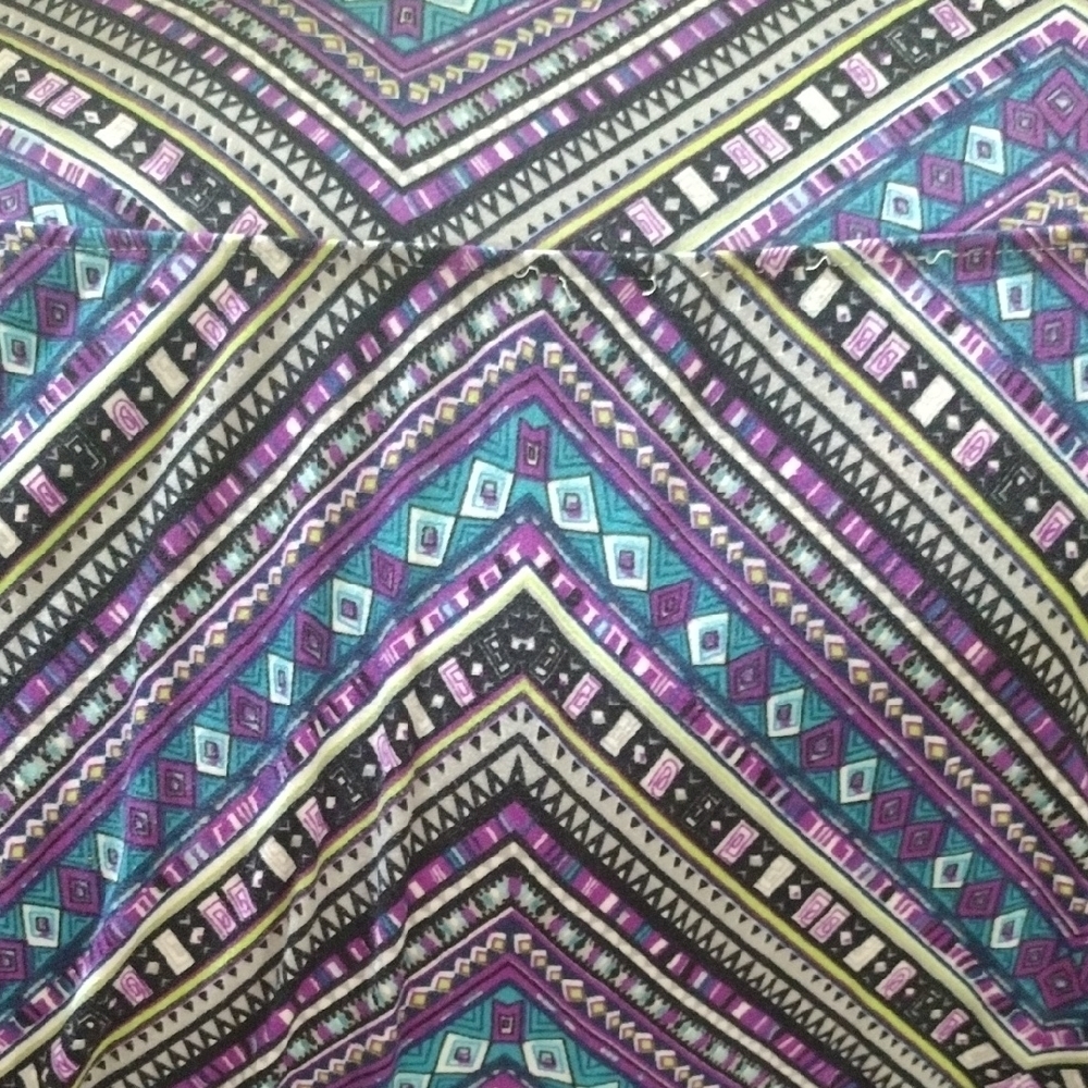 Purple and Pink A-Line Midi Skirt for Resort Wear - Picture 2 of 3